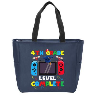 4th Grade Level Complete Graduation Class Of 2024 Boy Gamer Zip Tote Bag