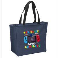 4th Grade Level Complete Graduation Class Of 2024 Boy Gamer Zip Tote Bag