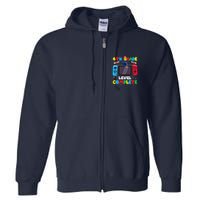 4th Grade Level Complete Graduation Class Of 2024 Boy Gamer Full Zip Hoodie