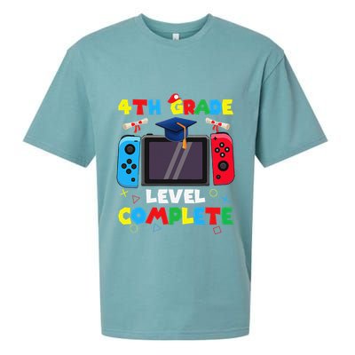 4th Grade Level Complete Graduation Class Of 2024 Boy Gamer Sueded Cloud Jersey T-Shirt