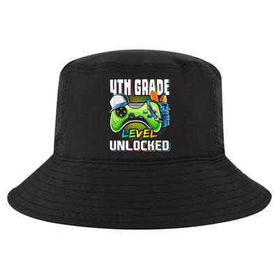 4th Grade Level Unlocked Video Game Back to School Cool Comfort Performance Bucket Hat