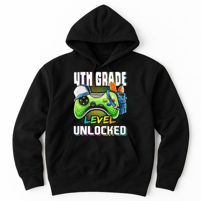 4th Grade Level Unlocked Video Game Back to School Hoodie