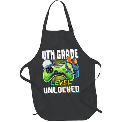 4th Grade Level Unlocked Video Game Back to School Apron