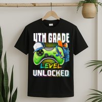 4th Grade Level Unlocked Video Game Back to School T-Shirt