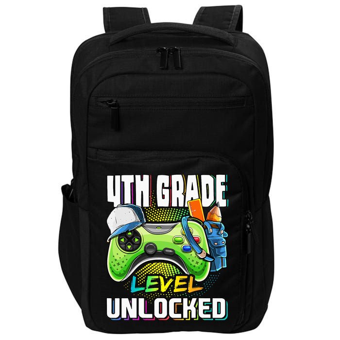 4th Grade Level Unlocked Video Game Back to School Impact Tech Backpack
