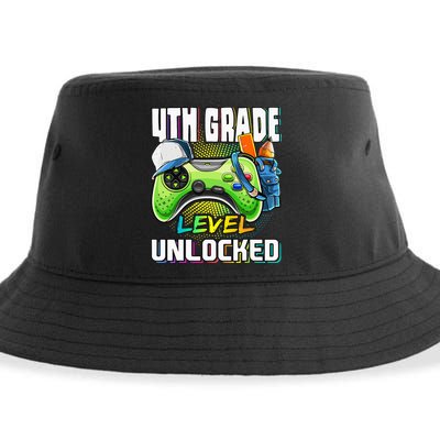 4th Grade Level Unlocked Video Game Back to School Sustainable Bucket Hat