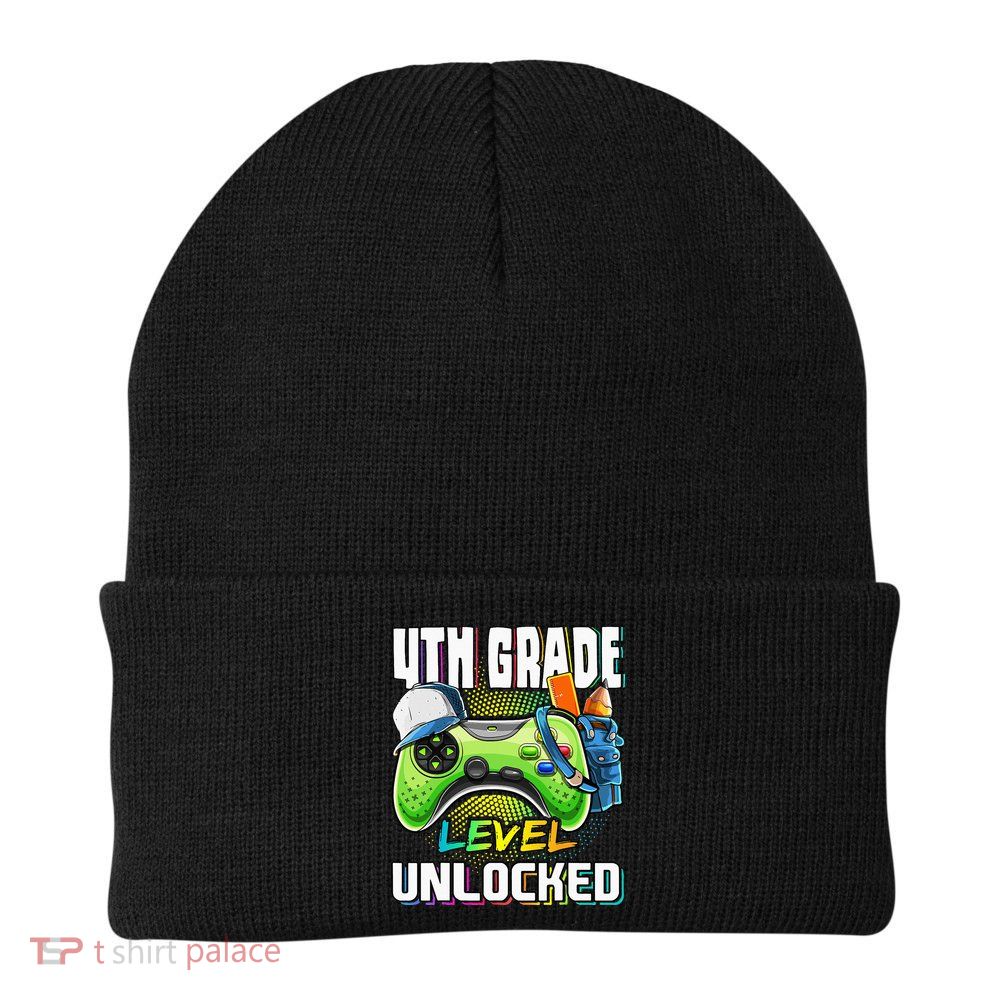 4th Grade Level Unlocked Video Game Back to School Beanie
