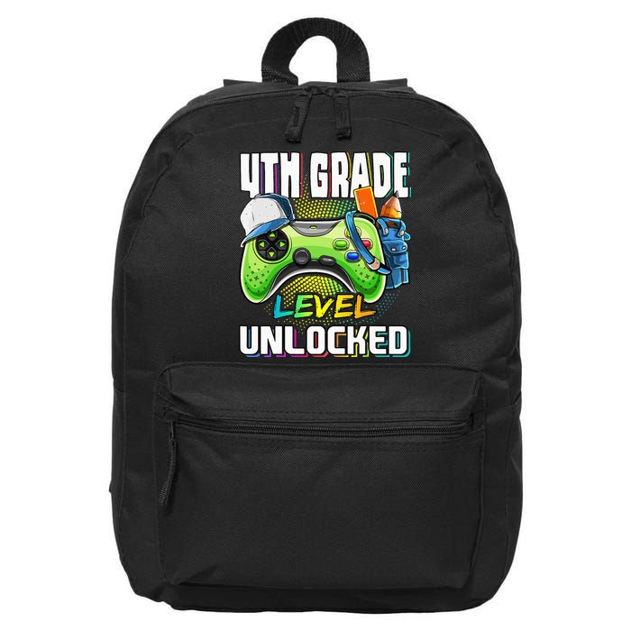 4th Grade Level Unlocked Video Game Back to School 16 in Basic Backpack