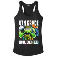 4th Grade Level Unlocked Video Game Back to School Ladies PosiCharge Competitor Racerback Tank