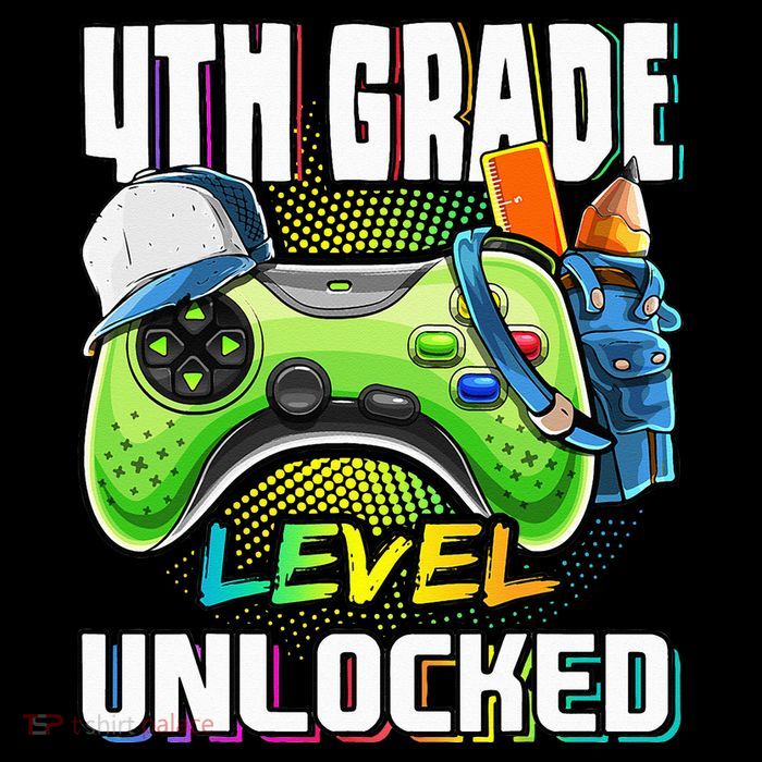 4th Grade Level Unlocked Video Game Back to School Mesh Reversible Basketball Jersey Tank