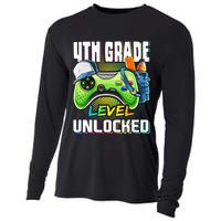 4th Grade Level Unlocked Video Game Back to School Cooling Performance Long Sleeve Crew