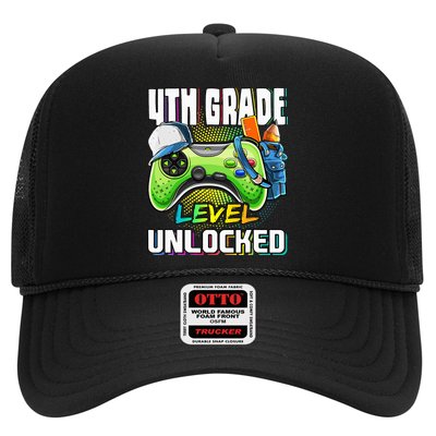 4th Grade Level Unlocked Video Game Back to School Trucker Hat