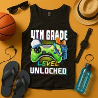 4th Grade Level Unlocked Video Game Back to School Tank Top