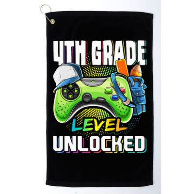 4th Grade Level Unlocked Video Game Back to School Golf Towel