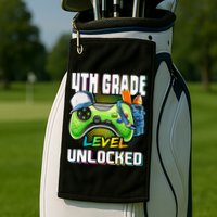 4th Grade Level Unlocked Video Game Back to School Golf Towel