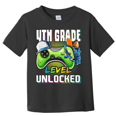 4th Grade Level Unlocked Video Game Back to School Toddler T-Shirt