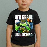 4th Grade Level Unlocked Video Game Back to School Toddler T-Shirt