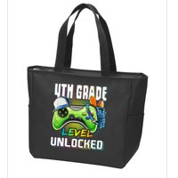 4th Grade Level Unlocked Video Game Back to School Zip Tote Bag