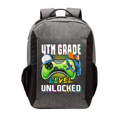 4th Grade Level Unlocked Video Game Back to School Vector Backpack