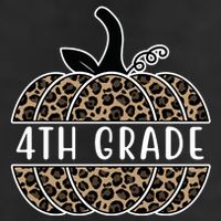 4th Grade Leopard Pumpkin 7 Panel Mesh Trucker Snapback Hat