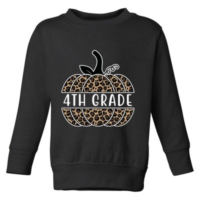 4th Grade Leopard Pumpkin Toddler Sweatshirt