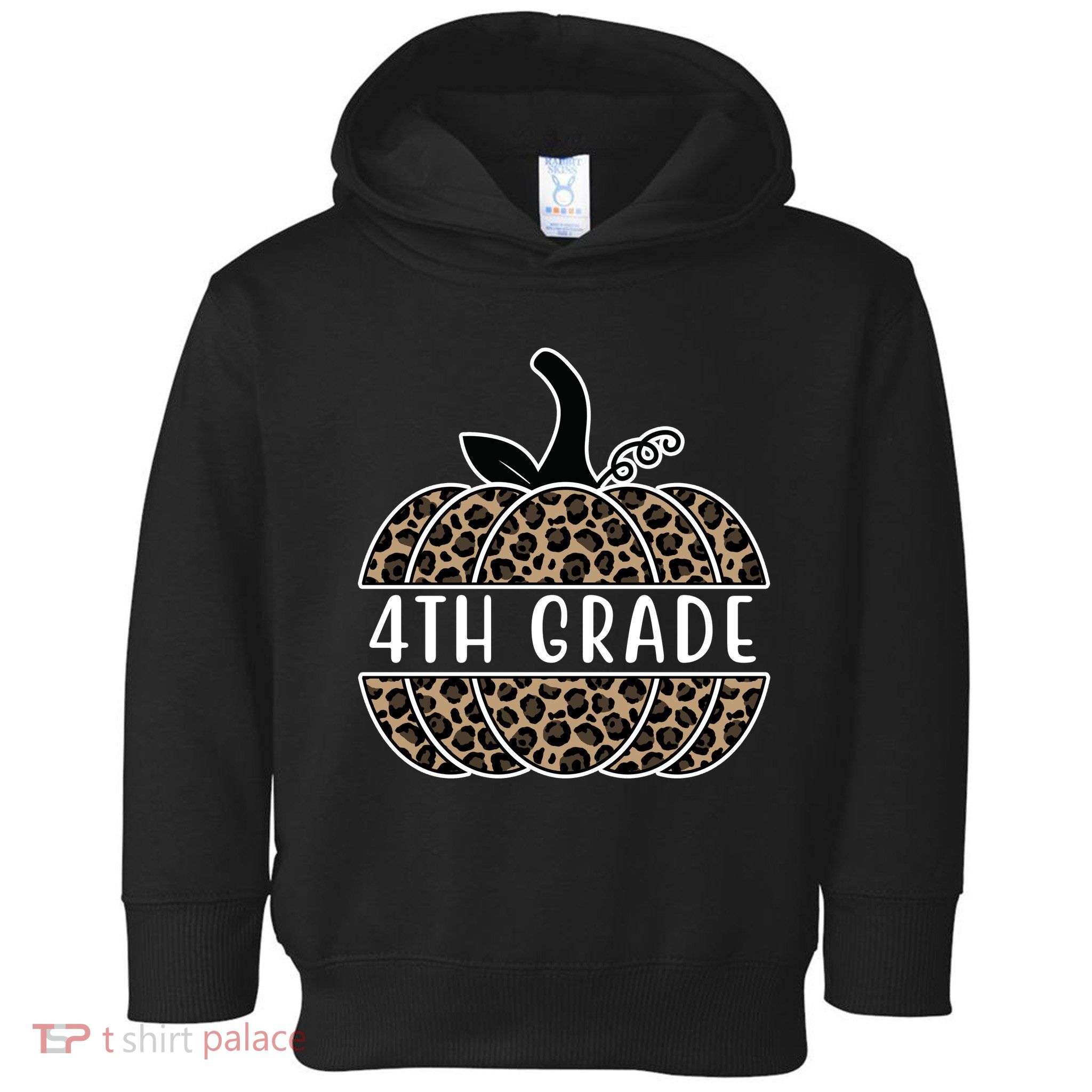 4th Grade Leopard Pumpkin Toddler Hoodie