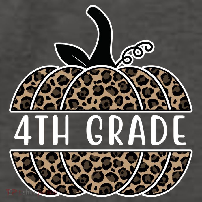 4th Grade Leopard Pumpkin Vector Backpack