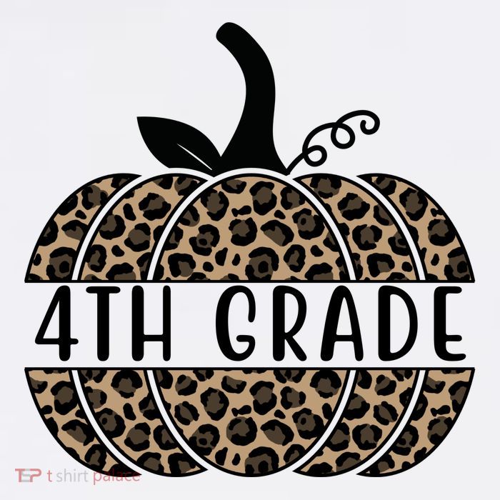 4th Grade Leopard Pumpkin Apron