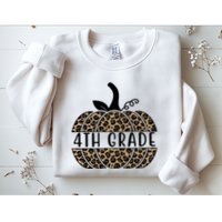 4th Grade Leopard Pumpkin Sweatshirt