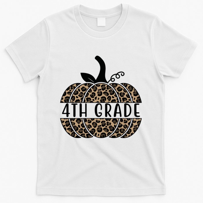 4th Grade Leopard Pumpkin T-Shirt
