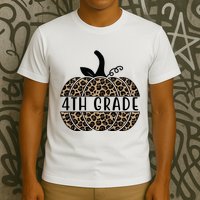 4th Grade Leopard Pumpkin T-Shirt