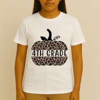 4th Grade Leopard Pumpkin T-Shirt