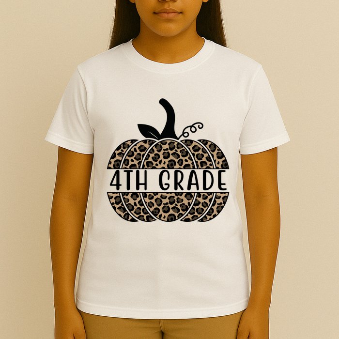 4th Grade Leopard Pumpkin T-Shirt
