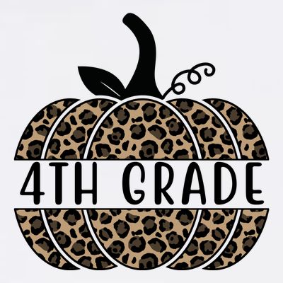 4th Grade Leopard Pumpkin T-Shirt