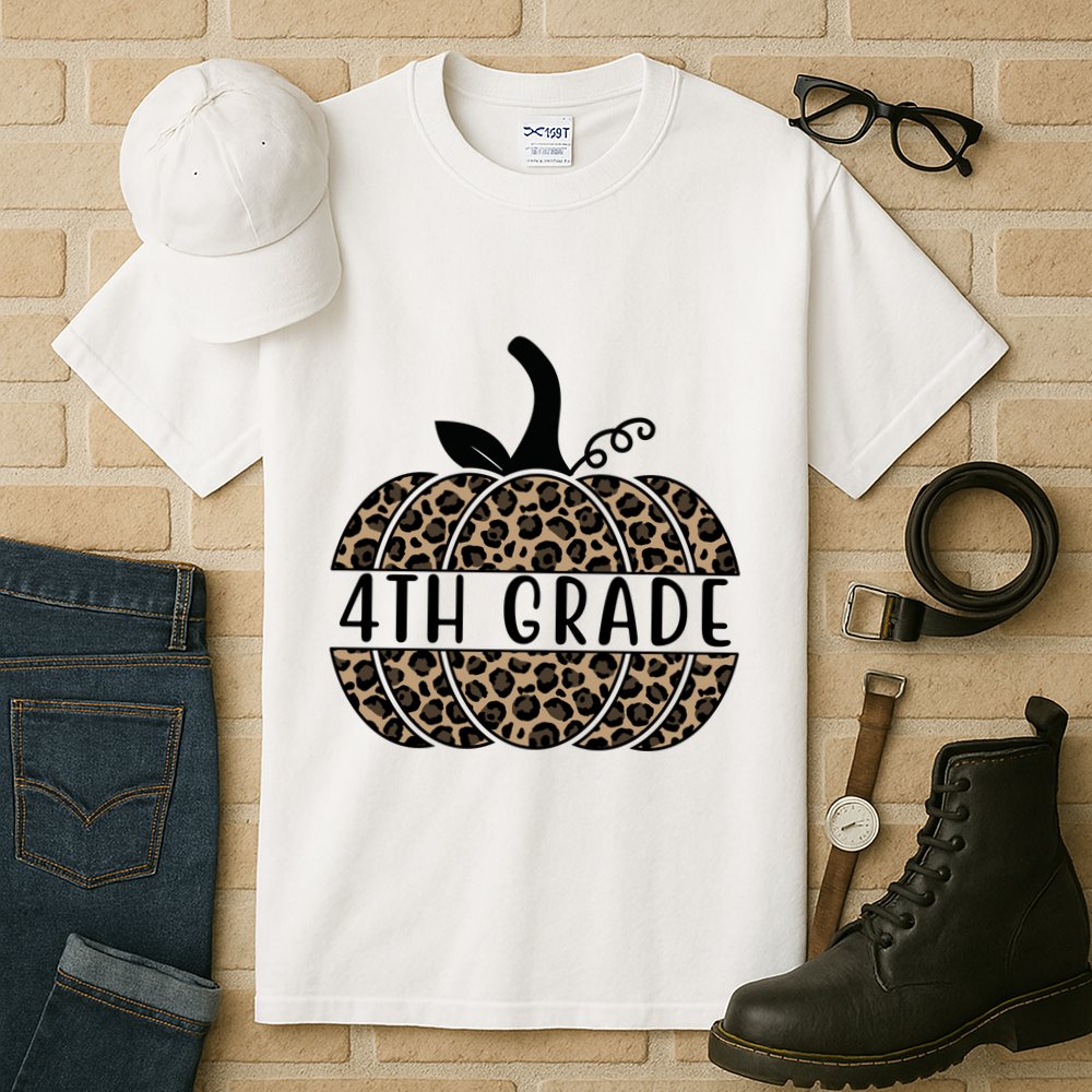 4th Grade Leopard Pumpkin Tall T-Shirt