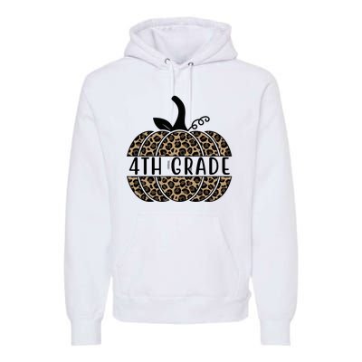 4th Grade Leopard Pumpkin Premium Hoodie