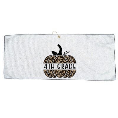 4th Grade Leopard Pumpkin Large Microfiber Waffle Golf Towel
