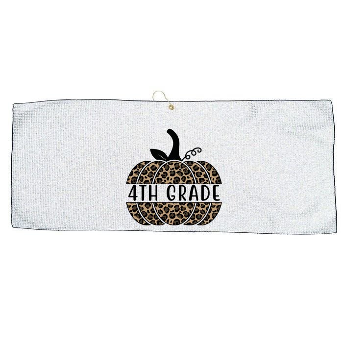 4th Grade Leopard Pumpkin Large Microfiber Waffle Golf Towel
