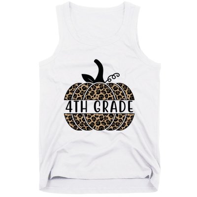 4th Grade Leopard Pumpkin Tank Top