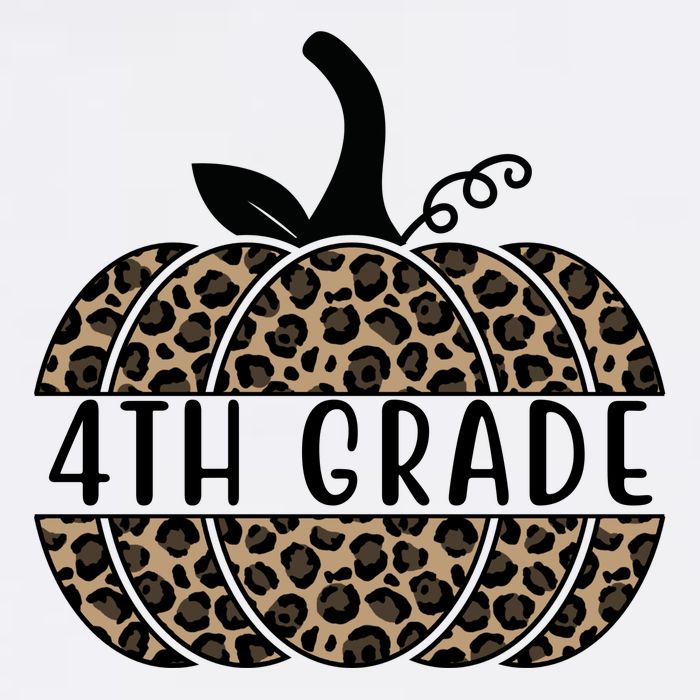 4th Grade Leopard Pumpkin Full Zip Hoodie