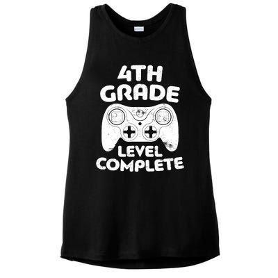 4th Grade Level Complete Video Gamer Graduation Ladies PosiCharge Tri-Blend Wicking Tank