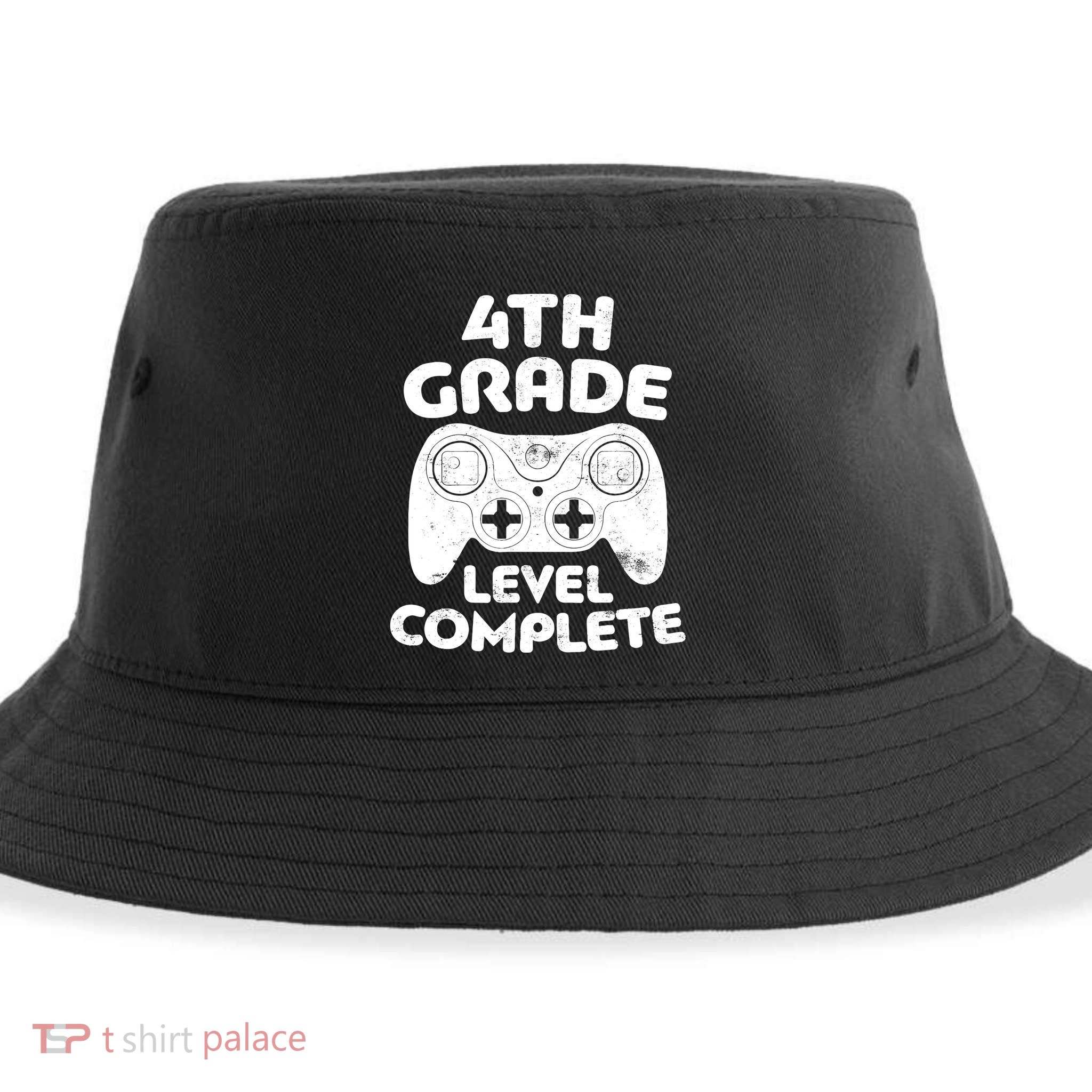 4th Grade Level Complete Video Gamer Graduation Sustainable Bucket Hat