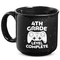 4th Grade Level Complete Video Gamer Graduation 15oz Campfire Ceramic Mug