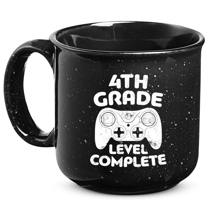 4th Grade Level Complete Video Gamer Graduation 15oz Campfire Ceramic Mug