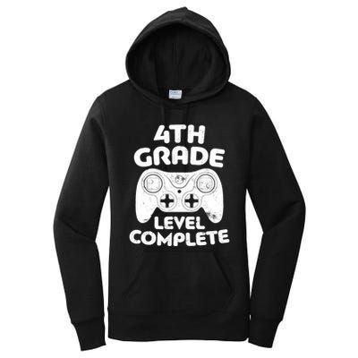4th Grade Level Complete Video Gamer Graduation Women's Pullover Hoodie
