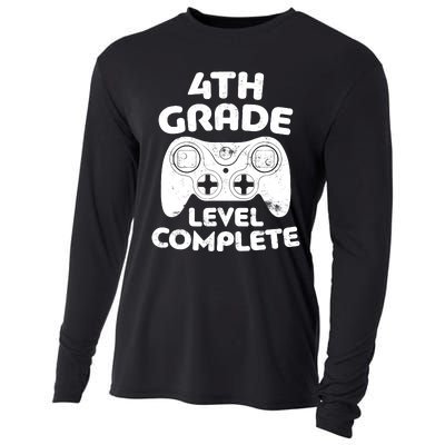 4th Grade Level Complete Video Gamer Graduation Cooling Performance Long Sleeve Crew