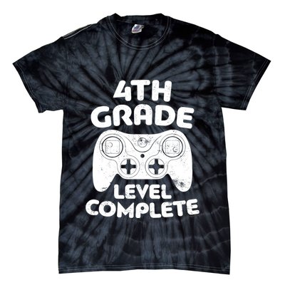 4th Grade Level Complete Video Gamer Graduation Tie-Dye T-Shirt