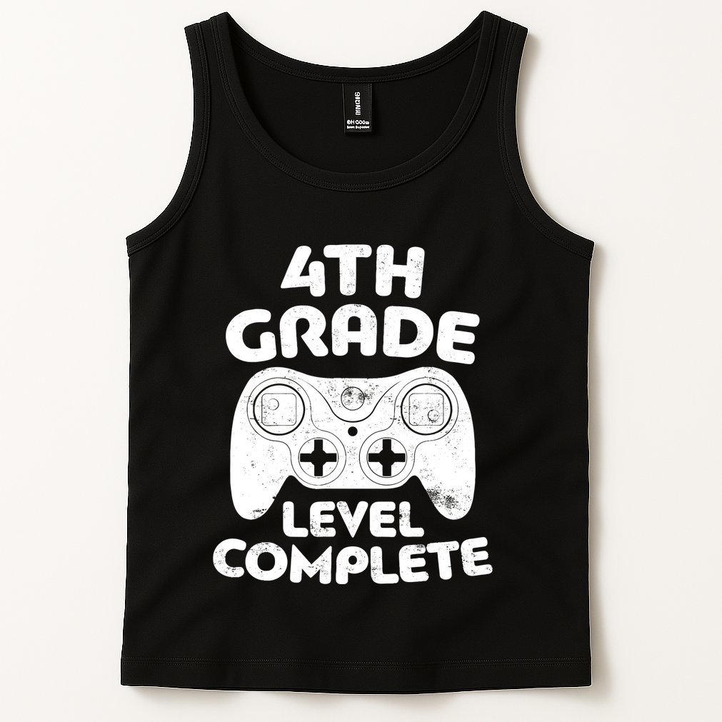 4th Grade Level Complete Video Gamer Graduation Tank Top