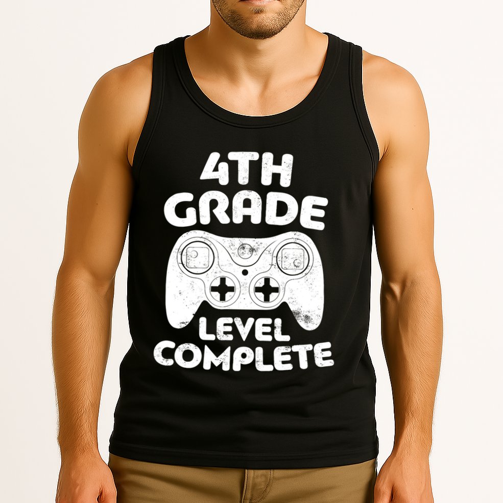 4th Grade Level Complete Video Gamer Graduation Tank Top