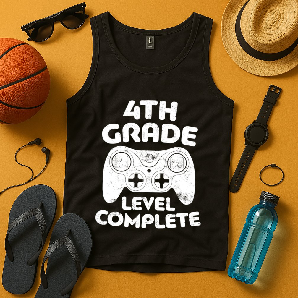 4th Grade Level Complete Video Gamer Graduation Tank Top